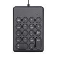 269 18 Keys Accounting Bank Engineering Wired Mini Chocolate Numeric Keypad, Cable Length: 1.25m(Bla