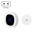 R16 1 For 1 Smart Wireless Self-Powered Hotel Home Electronic Call Doorbell(EU Plug White)