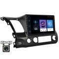 For Honda Civic 10.1 inch Android WiFi Navigation Machine, Style: Standard+12 Light Camera(2+32G)