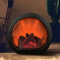 Simulation Flame Touch Switch Fireplace Light Ornaments(Semi-circular)
