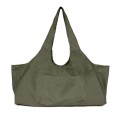 Canvas Breathable Yoga Bag Duffel Bag Fitness Clothing Travel Bag(Army Green)