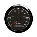 TNG85 200KM Car Motorcycle GPS Speed Odometer With Alarm(Black Frame With Black Background)