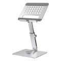 JUNDNE H06 Desktop Folding Phone Stand Portable Telescopic Rotary Tablet Stand(Silver)