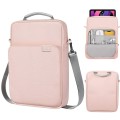 Vertical Laptop Bag Handheld Shoulder Crossbody Bag, Size: 13.3 Inch(Pink)