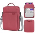 Vertical Laptop Bag Handheld Shoulder Crossbody Bag, Size: 13.3 Inch(Wine Red)