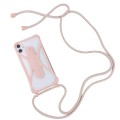 Universal Cell Phone Silicone Lanyard Strap Case With Detachable Neckstrap(Pink)