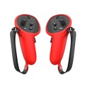 For Meta Quest Pro 1pair Handle Silicone Case Cover VR Accessories(Red)