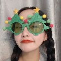 Christmas Weird Glasses Personalized Christmas Hair Clip, Color: Big Christmas Tree With Balls