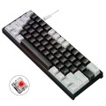 LEAVEN K620 61 Keys Hot Plug-in Glowing Game Wired Mechanical Keyboard, Cable Length: 1.8m, Color: W