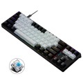 Dark Alien K710 71 Keys Glowing Game Wired Keyboard, Cable Length: 1.8m, Color: Black White Green sh
