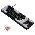 Dark Alien K710 71 Keys Glowing Game Wired Keyboard, Cable Length: 1.8m, Color: White Black Red Shaf