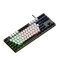 Dark Alien DK100 87 Keys Hot Plug-In Glowing Game Wired Mechanical Keyboard, Cable Length: 1.3m(Blac