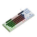 Dark Alien DK100 87 Keys Hot Plug-In Glowing Game Wired Mechanical Keyboard, Cable Length: 1.3m(Whit