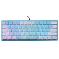 ZIYOULANG K61 62 Keys Game RGB Lighting Notebook Wired Keyboard, Cable Length: 1.5m(Blue White)