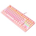 ZIYOULANG K2 87 Keys Office Laptop Punk Glowing Mechanical Wired Keyboard, Cable Length: 1.5m, Color