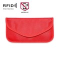 6.5 Inch Cell Phone Signal Shielding Bag Anti-location Isolated Signal RFID Storage Bag(Red)