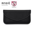 6.5 Inch Cell Phone Signal Shielding Bag Anti-location Isolated Signal RFID Storage Bag(Black)