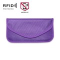 6.5 Inch Cell Phone Signal Shielding Bag Anti-location Isolated Signal RFID Storage Bag(Violet)