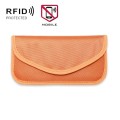 6.5 Inch Cell Phone Signal Shielding Bag Anti-location Isolated Signal RFID Storage Bag(Orange)