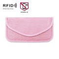 6.5 Inch Cell Phone Signal Shielding Bag Anti-location Isolated Signal RFID Storage Bag(Pink)