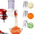 KA-08 For KitchenAid New Cutter Multi-functional Vegetable Cutter Accessories Slicer Grater(White)