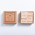 Week Month Wood Stamps Set  Word Log Rubber Handbook DIY Material, Color: Week Full Spelling