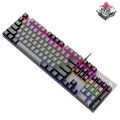 ZIYOU LANG K1 104 Keys Office Punk Glowing Color Matching Wired Keyboard, Cable Length: 1.5m(Gray Bl