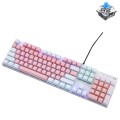 ZIYOU LANG K1 104 Keys Office Punk Glowing Color Matching Wired Keyboard, Cable Length: 1.5m(Pink Wh