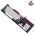 ZIYOU LANG K1 104 Keys Office Punk Glowing Color Matching Wired Keyboard, Cable Length: 1.5m(White B