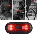 Motorbike Helmet Warning Light USB Rechargeable Waterproof Tail Light, Specification: 4 Beads B Mode