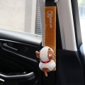 002 Cute Cartoon Thicked Seat Belt Anti-Strangled Protective Cushion, Length: 23cm (Brown Dog)