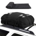 15 Cubic Foot Car Universal Rainproof Roof Luggage Outdoor Camper Roof Bag + Non-slip Mat(Black)