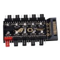 Mainboard PWM HUB Computer Temperature Control Speed Control Board Chassis Fan Controller(SATA)