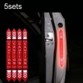 5sets Car Opening Door Anti-Collision Safety Warning Reflector(Diamond Red)