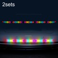 5pcs /Set Car Door Anti-Collision Scrape And Rearview Mirror Colorful Safety Warning Reflective Stic