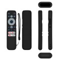 For TCL RC902N FMR1 Y47 TV Remote Control Anti-Drop Silicone Case(Black)