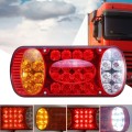 MK-231 12V Trailer Truck Car Straw Hat Lamp Beads Taillights(Red)