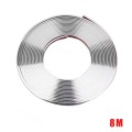 W12 8m/roll Car Universal Reflective Wheel Electroplating Decorative Strip(Silver)