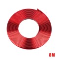 W12 8m/roll Car Universal Reflective Wheel Electroplating Decorative Strip(Red)