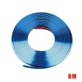 W12 8m/roll Car Universal Reflective Wheel Electroplating Decorative Strip(Blue)