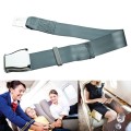 Two Point Aircraft Buckle Adjustable Seat Belt Extended Band(Gray)