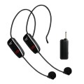 One For Two Outdoor Wireless Microphone Audio Headset Amplifier Loudspeaker(Black)