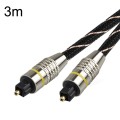 EMK HB/A6.0 SPDIF Interface Digital High-Definition Audio Optical Fiber Cable, Length: 3m(Black Whit