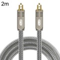 EMK YL/B Audio Digital Optical Fiber Cable Square To Square Audio Connection Cable, Length: 2m(Trans