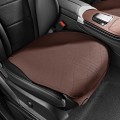 Flip-fur Car Cushion Breathable Ventilation Cushion for Four Seasons, Style: Front Cushion(Brown)