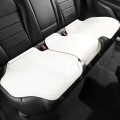 Flip-fur Car Cushion Breathable Ventilation Cushion for Four Seasons, Style: Long Rear Cushion(White