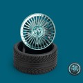 KD195 Electroplating Modification Small Fan Retro Wheel Fan(Blue)