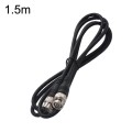 BNC Male To Male Straight Head Cable Coaxial Cable Video Jumper, Length: 1.5m