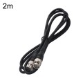 BNC Male To Male Straight Head Cable Coaxial Cable Video Jumper, Length: 2m