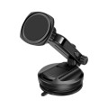 Car Telescopic Suction Cup Rubber Bottom Strong Magnetic Mobile Phone Holder(Black)